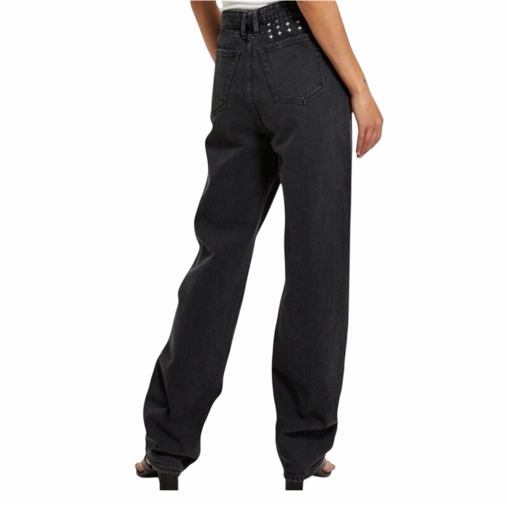 Ksubi Undone Playback Navanas Jeans Size 32 Black Baggy Wide Leg Rebel Denim - Picture 4 of 9